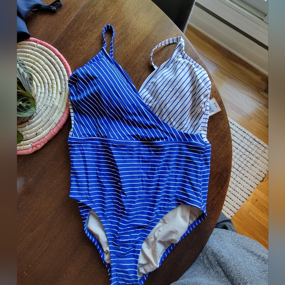 NWT striped bathing suit